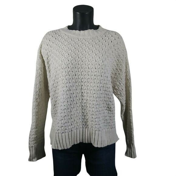 A New Day - Sweater Women's XL - Chunky Knit - Side Slits - Ivory - Picture 2 of 4